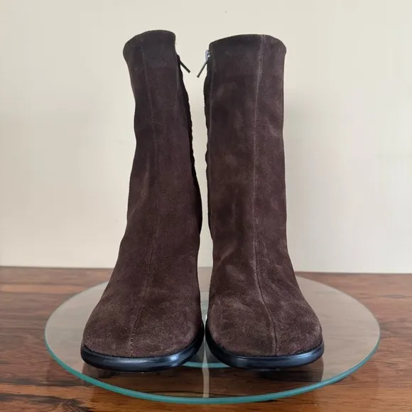 Zara split suede brown boots 37 / 7