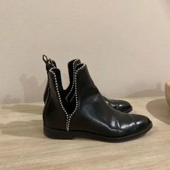 Zara Black Studded Boots