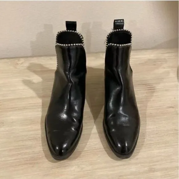 Zara Black Studded Boots