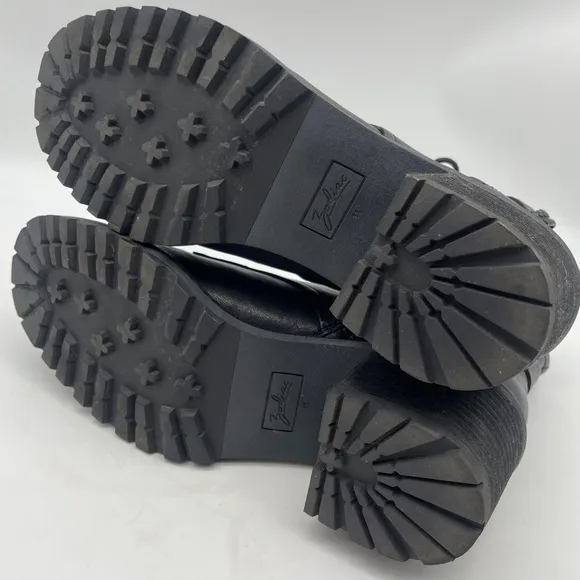 Zodiac Gemma Black Leather Combat &amp; Moto Boots