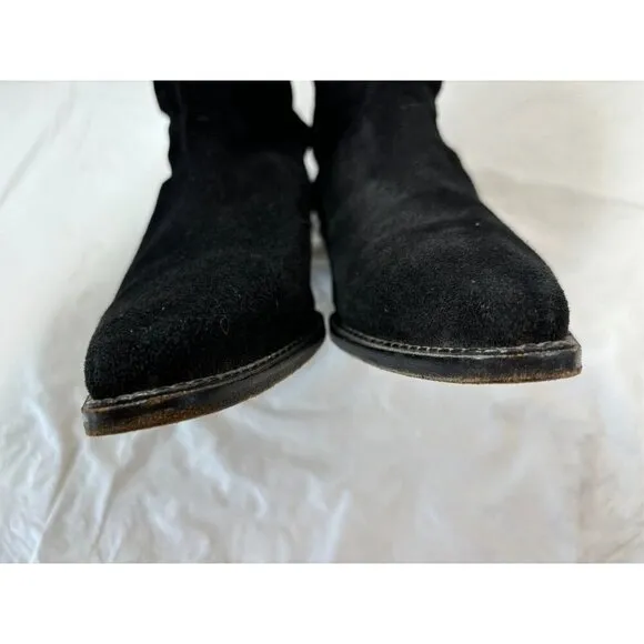 Zodiac Y2K Black Suede Woman's Cowboy Boots Size 7.5